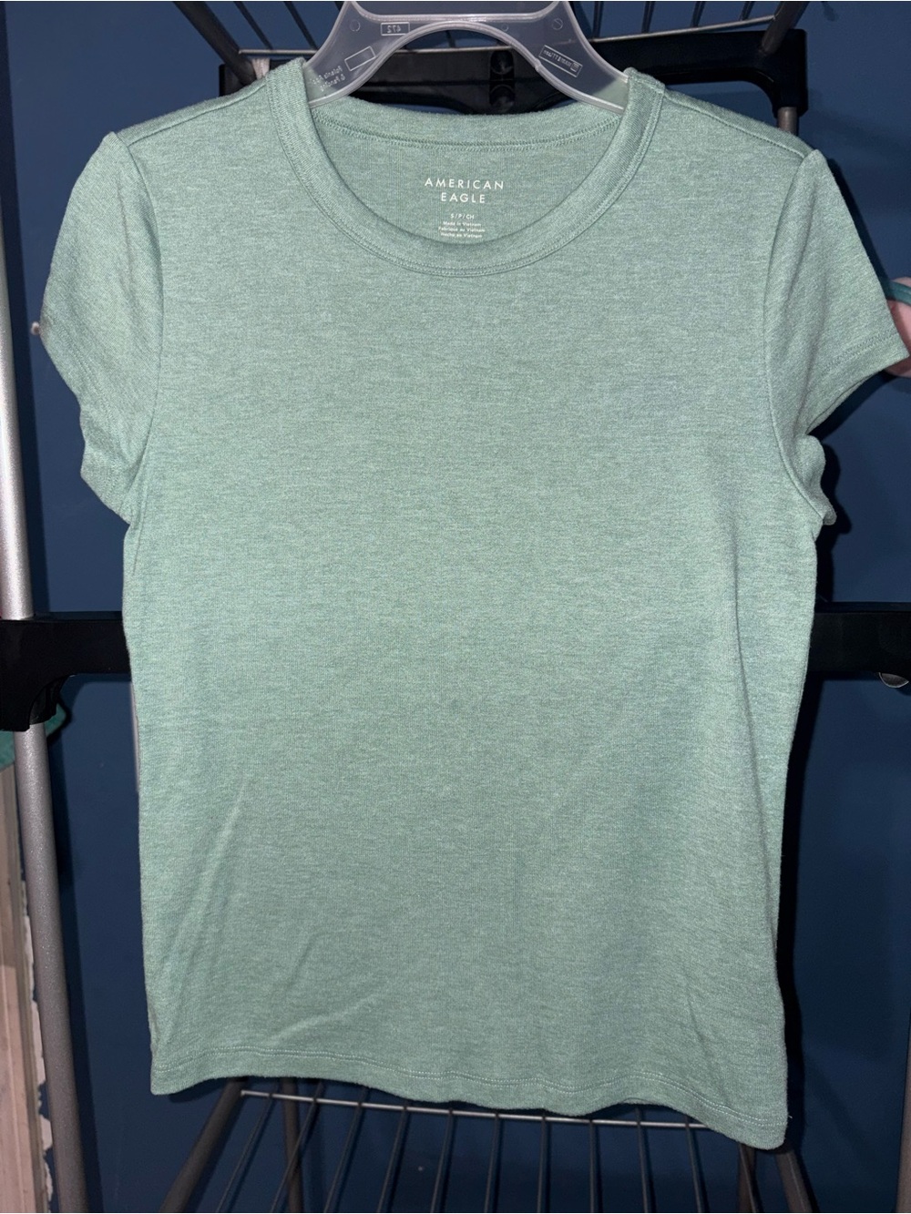 American Eagle Outfitters Mint Crew Neck Short Sleeve Tee